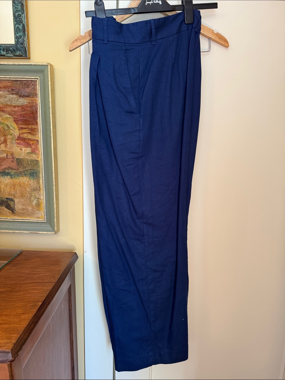 Banana Republic Navy Blue High-Waist Trousers